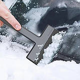 Автомобільний скребок для льоду та снігу Baseus Quick Clean Car Ice Scraper Чорний/Сірий, фото 7