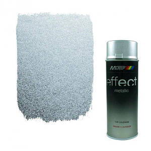 Фарба аерозольна з ефектом металік Motip Deco Effect сяючий сріблястий 400мл