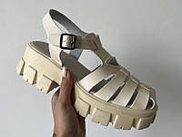 Босоножки женские Prada Monolith Platform Sandals Beige