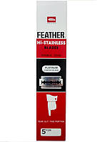 Лезвия к Т-образной бритве Feather Hi-Stainless Edge Blades 100 лезвий