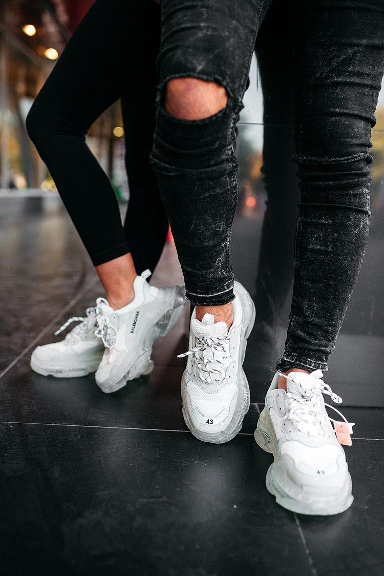 White triple s clear sole sneakers hotsell