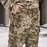 Зимовий комплект: Бушлат Soft Shell Grifon на флісі Піксель + Тактичні штани на флісі Grifon піксель, фото 5