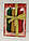 Набір Новорічних свічок із вочини 3 шт 13 см (Зелений колір, золотий, червоний) ( ручна робота), фото 4