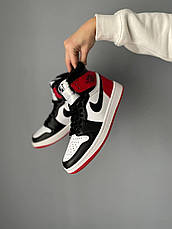 Чоловічі кросівки Air Jordan 1 Mid Gym Red Black White 554724-122 (с мехом), фото 4