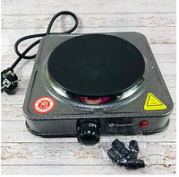 Електрична плитка Domotec MS-5821 з 1 конфоркою, 1000 Вт, сірий корпус компактна настільна модель