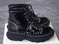 Женские ботинки McQueen Ankle Boots Black
