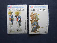 2 марки Гренада 1976 военная форма революц США MNH