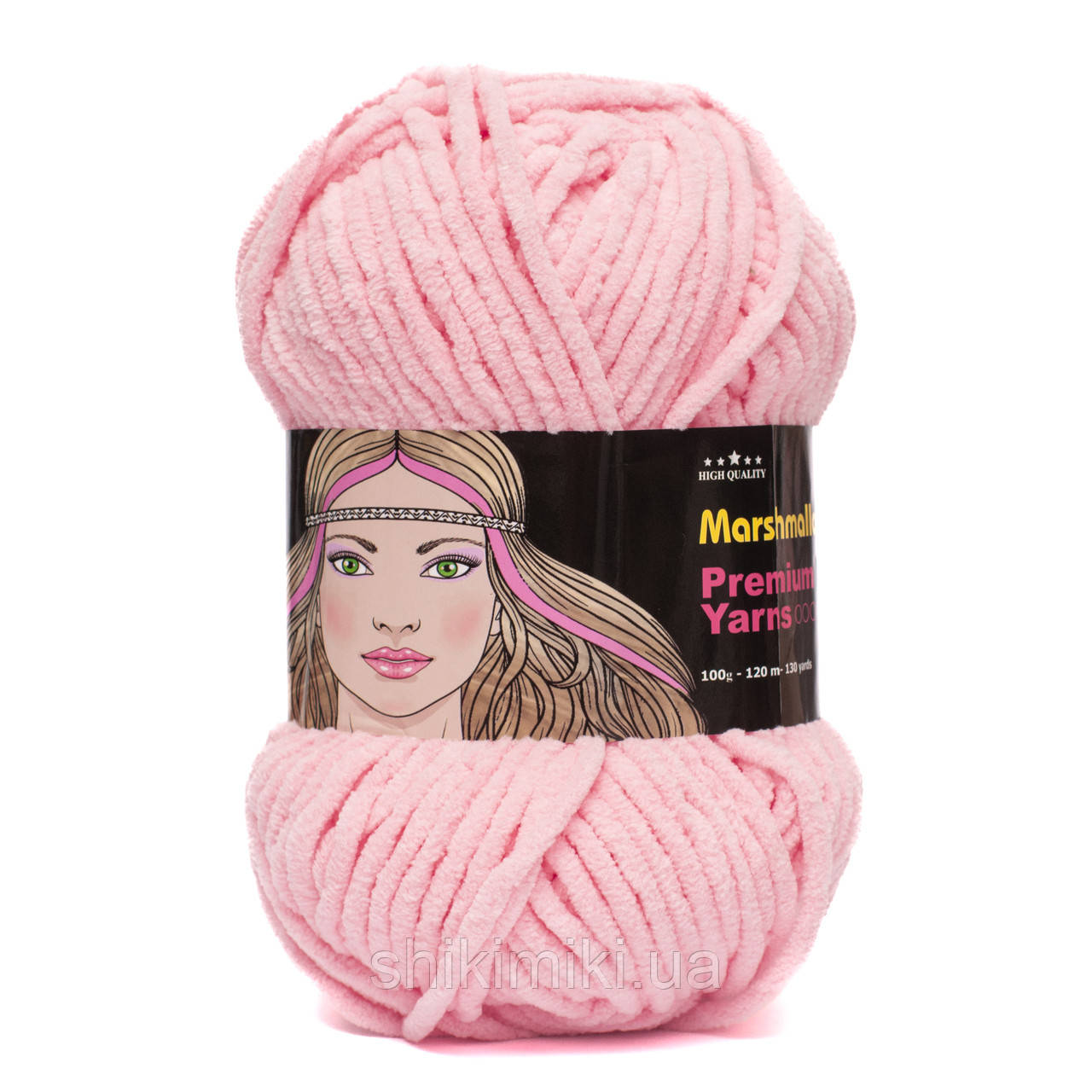 Плюшева пряжа Premium Yarns Marshmallow, колір рожевий