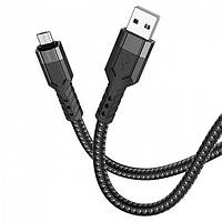 Кабель для зарядки смартфона HOCO U110 Шнур micro USB на USB 2.4A Чёрный