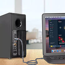 Аудіо кабель Essager Hi-Fi AUX 3.5mm-2 RCA 1 метр, фото 6