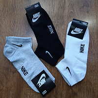 Короткие демисезонные черные спортивные носки Nike - носки спорт для парня Серый