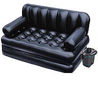 Надувной диван Bestway 75056 (75054-2), 188 х 152 х 64 см, с внешним электрическим насосом