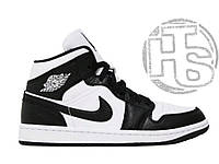 Мужские кроссовки Air Jordan 1 Mid Split Black White (с мехом) DR0501-101