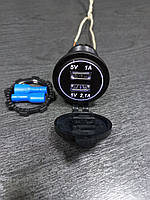 Автомобільний зарядний пристрій USB розетка 12V - 24V, USB зарядний пристрій (біле підсвічування)