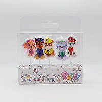 Свічки для торта фігурні "Цуцинячий патруль", набір з 5 шт.