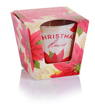 Свічки Bartek ароматизовані в склянці Різдвяна квітка 115г
