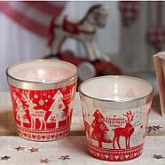 Свічки ароматизовані в склянці BARTEK Скандинавське Різдво, фото 3