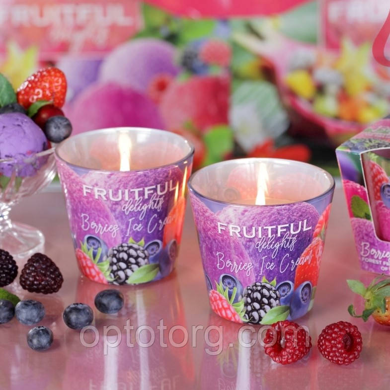 Свічки Bartek ароматизовані в склянці Fruitful 115 г