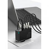 Мережевий зарядний пристрій Baseus GaN2 Pro Q.C 2C + Charger Type-C Cable 100W Black (CCGAN2P-L01) + кабель, фото 6