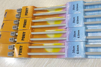 Спиці пряміі  тефлон  №6  35см  PONIY