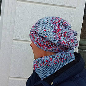 Манішка, в'язаний Бафф, шарф хомут - ручна робота -для чоловіків, жінок та підлітків