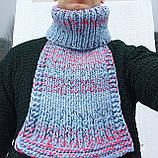 Манішка, в'язаний Бафф, шарф хомут - ручна робота -для чоловіків, жінок та підлітків, фото 7