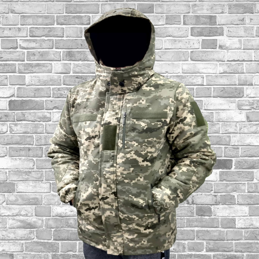 Тактичний зимовий Бушлат (з 48р по 60р) піксель ЗСУ Куртка зимова для військових