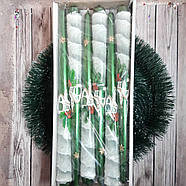 Свічки декоративні новорічні зелена 30 см, фото 7