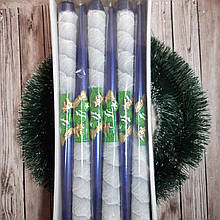 Свічки декоративні новорічні сині 30 см сині