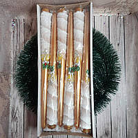 Свічки декоративні новорічні бронза 30 см