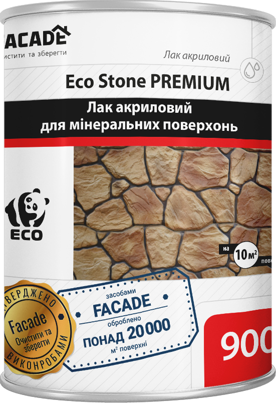 Лак акриловий для мінеральних поверхонь 1:4 EcoStone Premium , 900 мл