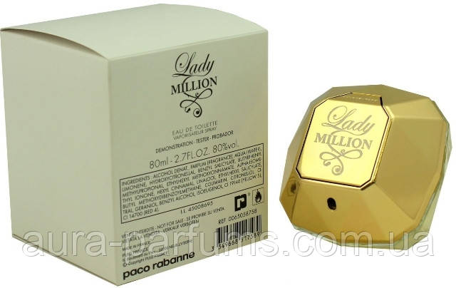 Жіночі парфуми Paco Rabanne Lady Million Eau de Toilette Tester (Пако Рабан Леді Мільйон) 80 ml/мл Тестер