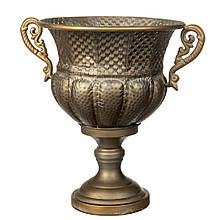 Оригінальна металева кашпо в грецькому стилі "Ерида" 32,5х25 см.