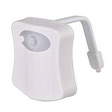 Підсвічування для унітазу LED світильник нічник з датчиком руху LightBowl 8 кольорів Білий, фото 2