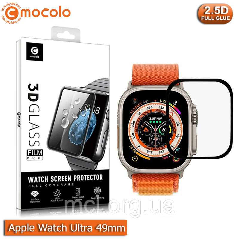 Захисне скло Mocolo Apple Watch Ultra 49 mm (Black), фото 1