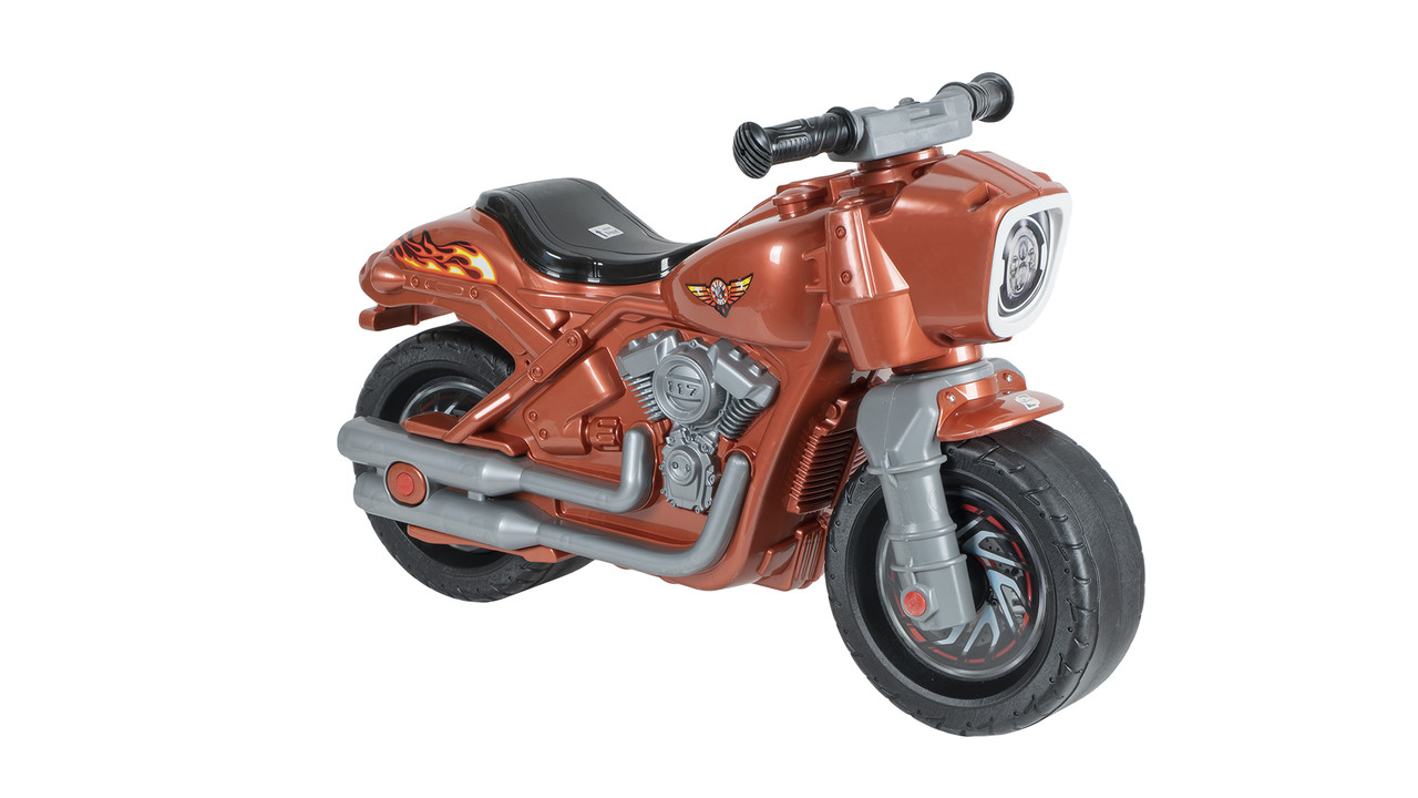 Детский мотоцикл 2-колесный "Мотобайк" коричневый, ТМ Орион (504 Коричневый) - фото 2 - id-p1159031619