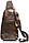 Чоловічий шкіряний рюкзак на одне плече TIDING BAG A25F-1564-1A коричнева, фото 3