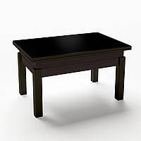 Журнальный стол-трансформер Fusion furniture Флай Венге/Стекло черное