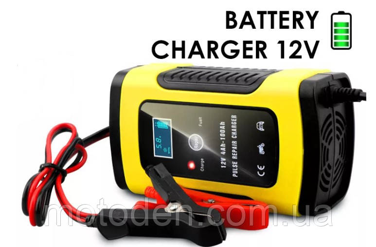 Зарядний пристрій 6А для всіх типів авто та мото акумуляторів 12V