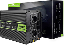 Інвертор перетворювач 12v 220v green cell 6000//3000W inv12