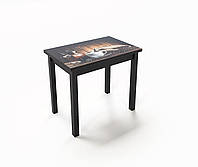 Стіл обідній розкладний Fusion furniture Ажур Венге/Скло УФ 06 156