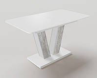 Стол обеденный раскладной Fusion furniture Торин Белый/Урбан лайт