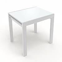 Стол обеденный раскладной Fusion furniture Слайдер 1000 Белый/Стекло белое