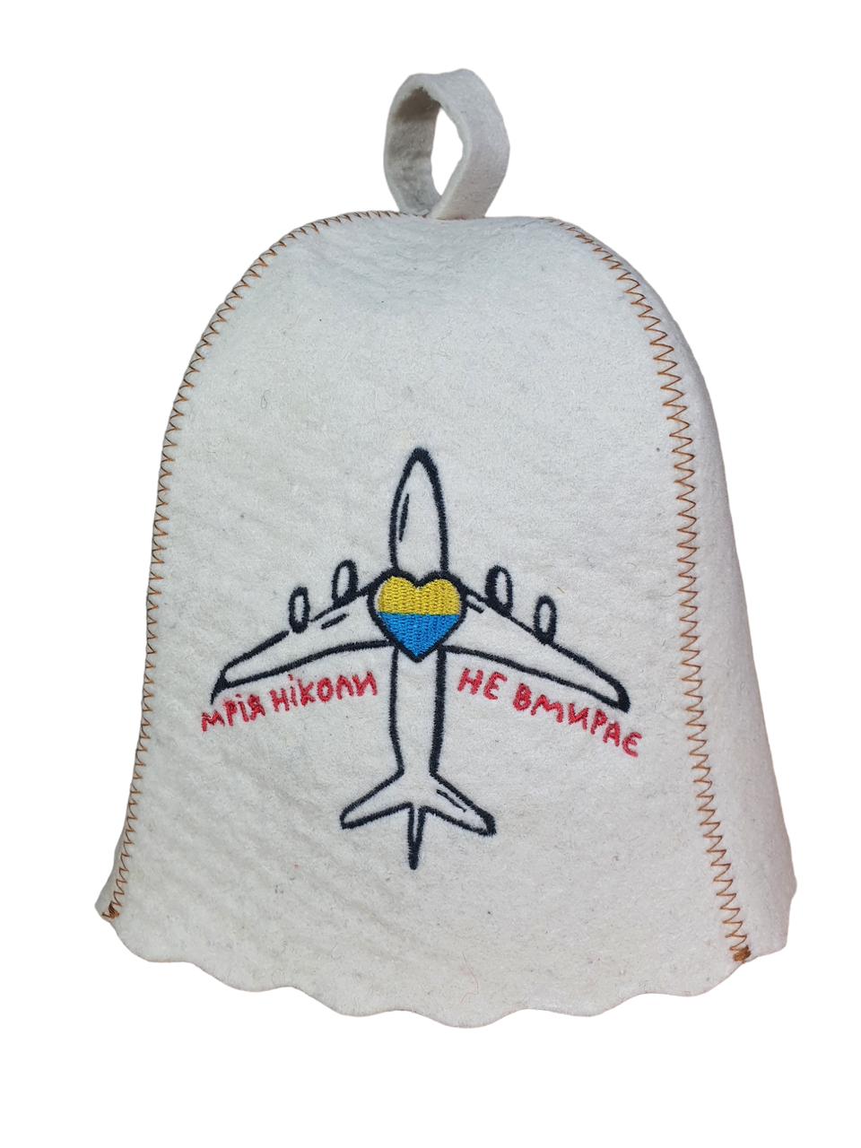 Шапка для сауни з вишивкою 'Мрія ніколи не вмирає", Saunapro