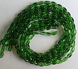 Бусина Овал кручений колір зелений 6*9 мм, фото 2