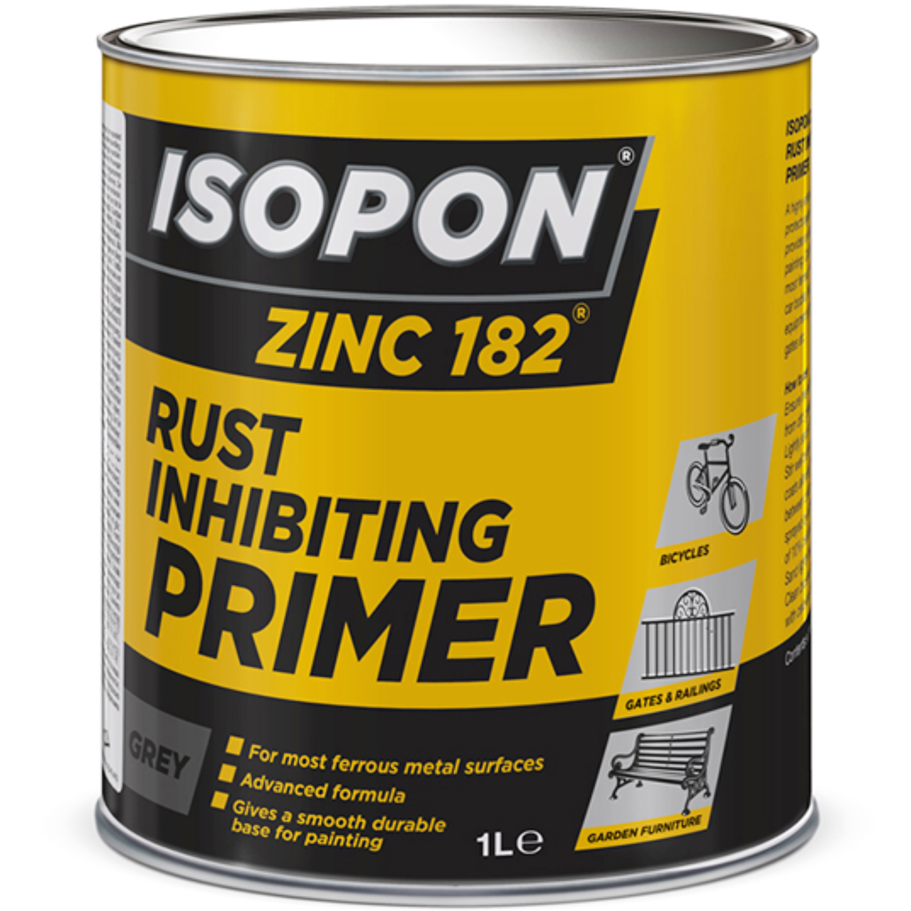 Грунт-інгібітор антикорозійний із цинком ISOPON Zinc 182, 1 л