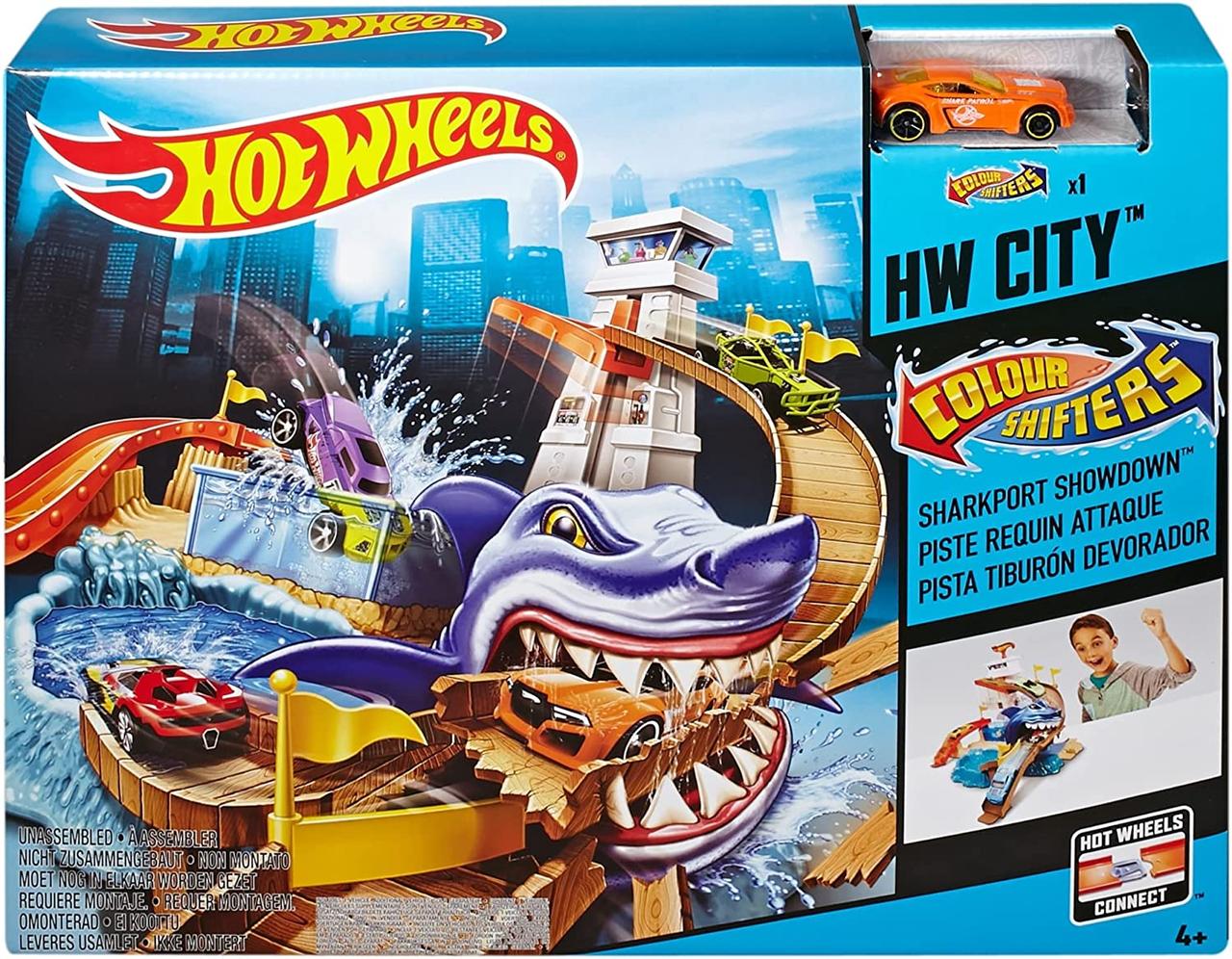 Трек Хот Вілс Полювання на Акулу Hot Wheels Color Shifters Sharkport Showdown