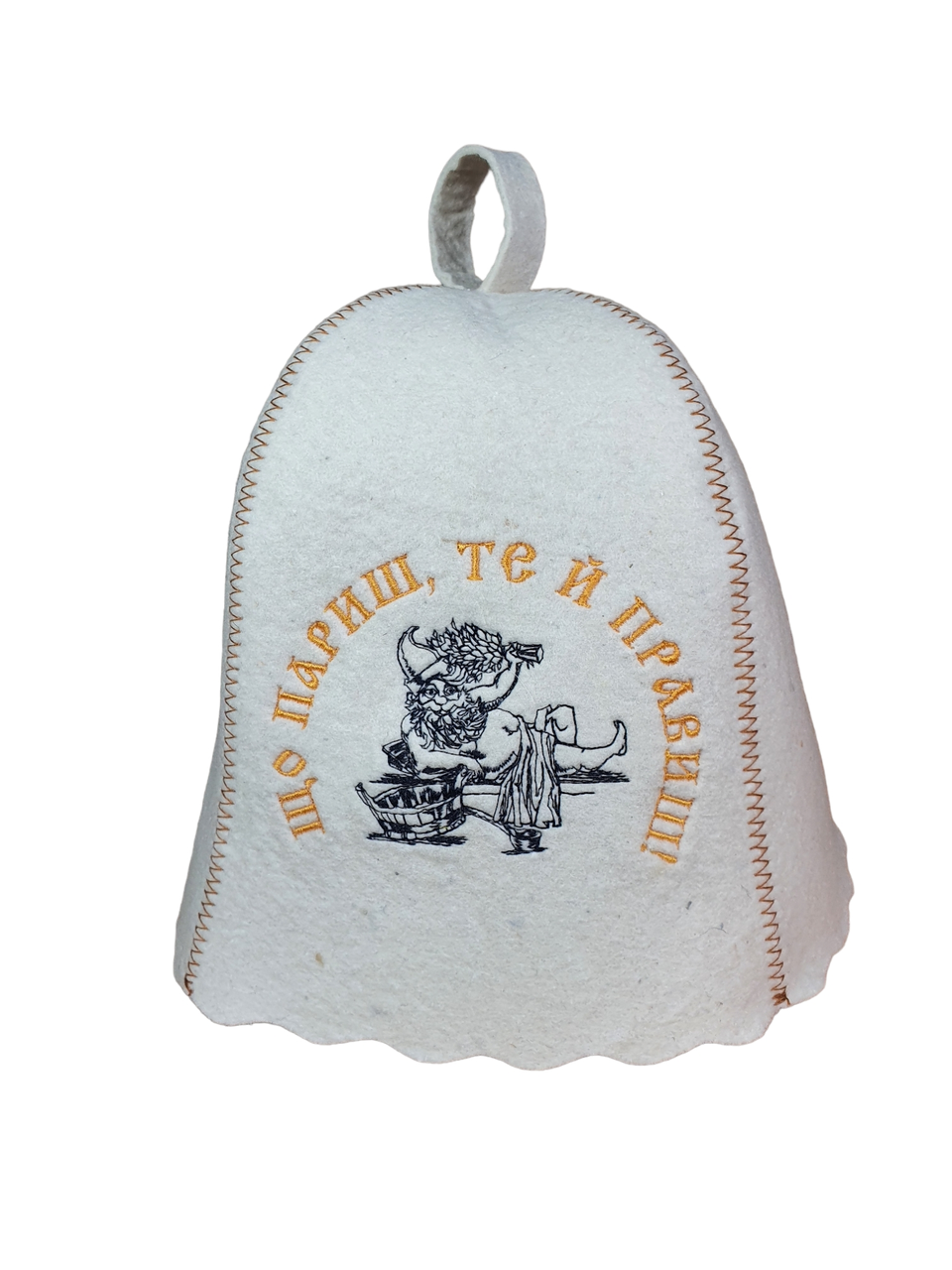 Шапка для сауни з вишивкою 'Що париш, то й правиш! ', Saunapro