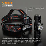 НАЛОБНИЙ СВІТЛОДІОДНИЙ ЛІХТАРИК VIDEX VLF-H065A 1200LM 5000K, фото 7