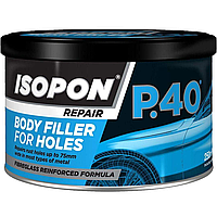 Шпатлевка для ремонта отверстий со стекловолокном ISOPON P.40 Body Filler for Holes, 250 мл